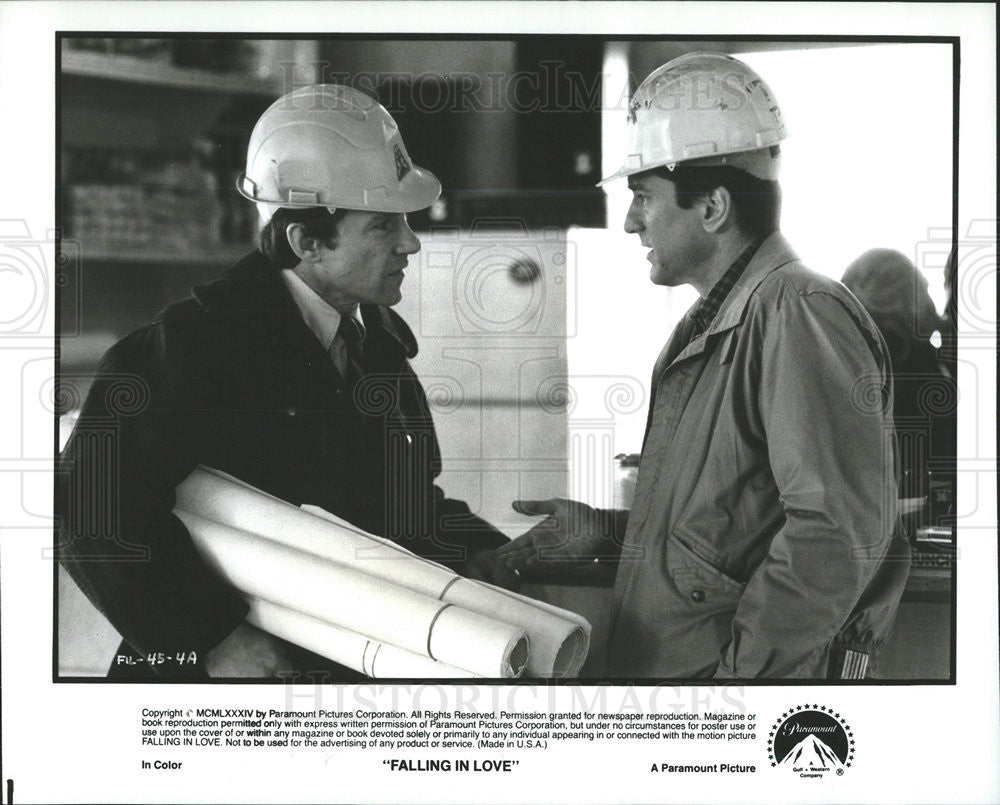 1984 Press Photo Robert De Niro and Harvey Keitel in &quot;Falling In Love&quot; - Historic Images