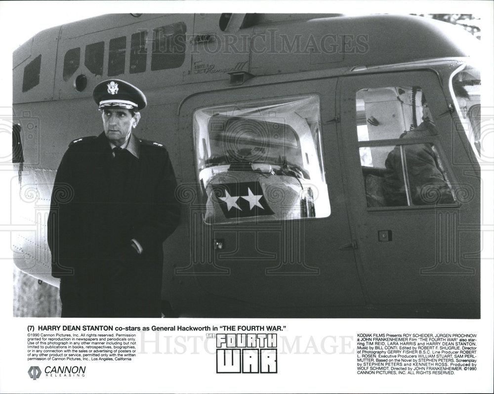 1990 Press Photo Harry Dean Stanton in &quot;The Fourth War&quot; - Historic Images