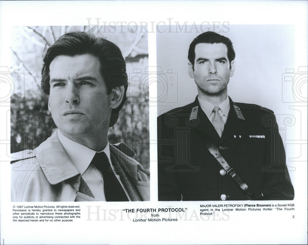 1987 Press Photo Pierce Brosnan in &quot;The Fourth Protocol&quot; - Historic Images