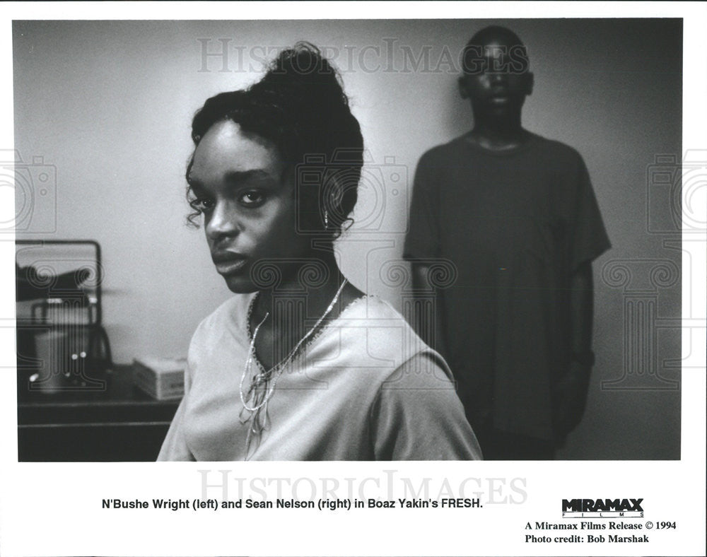 1994 Press Photo N&#39;Bushe Wright Actress Sean Nelson Actor Fresh Crime Movie Film - Historic Images