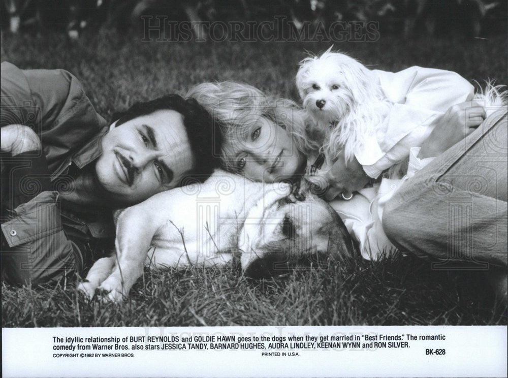 1982 Press Photo Goldie Hawn Actress Burt Reynolds Actor Best Friends Film Movie - Historic Images