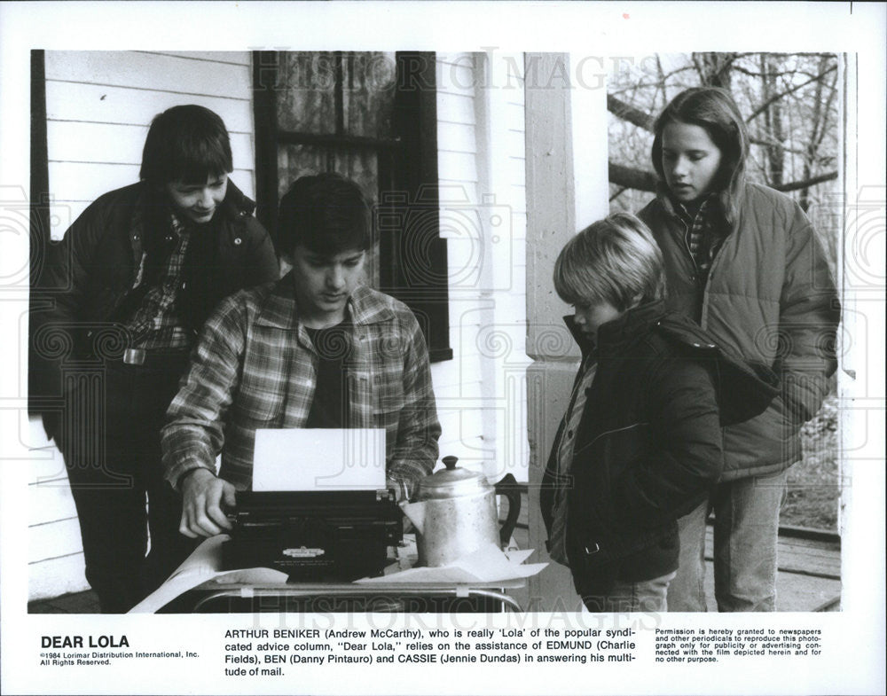 1984 Press Photo Dear Lola Andrew McCarthy Charlie Fields Danny Pintauro - Historic Images