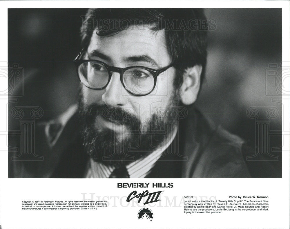 1994 Press Photo John Landis Director Beverly Hills Cop III Movie Film - Historic Images