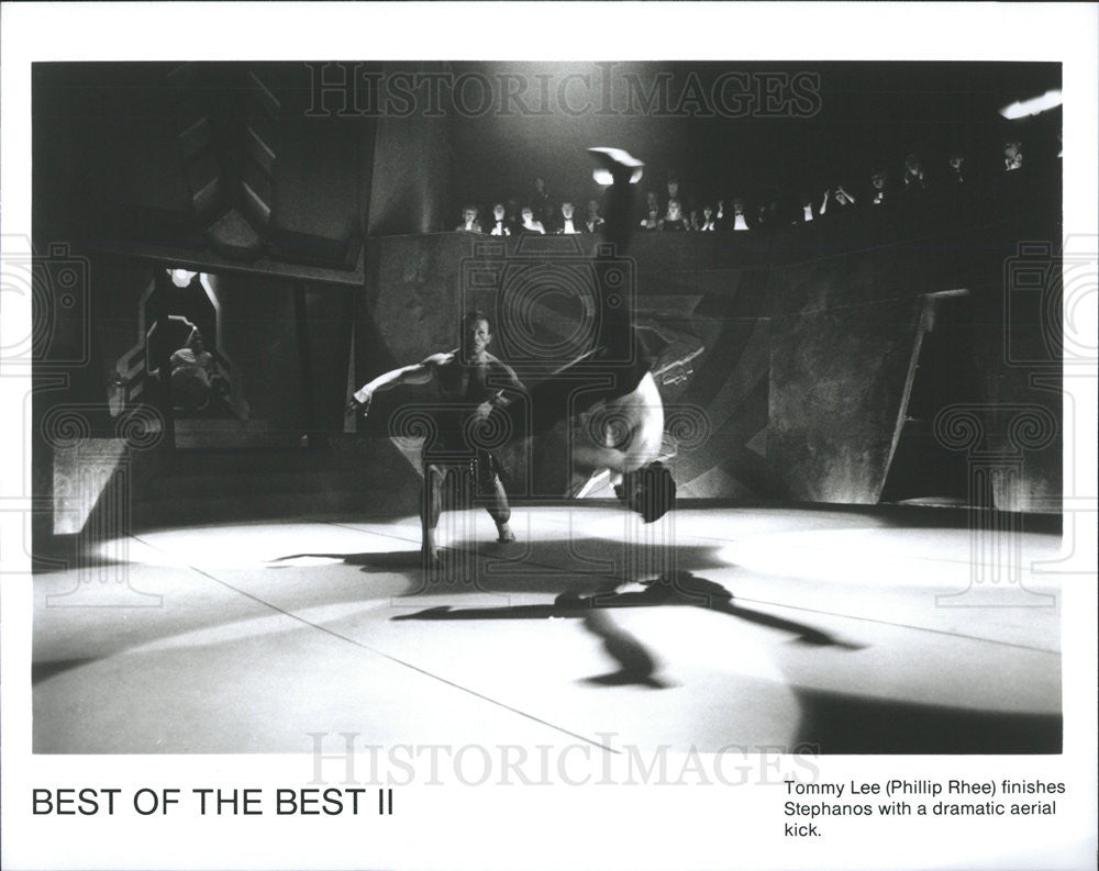 1993 Press Photo Best Of The Best II Film Phillip Rhee Performing Aerial Kick - Historic Images