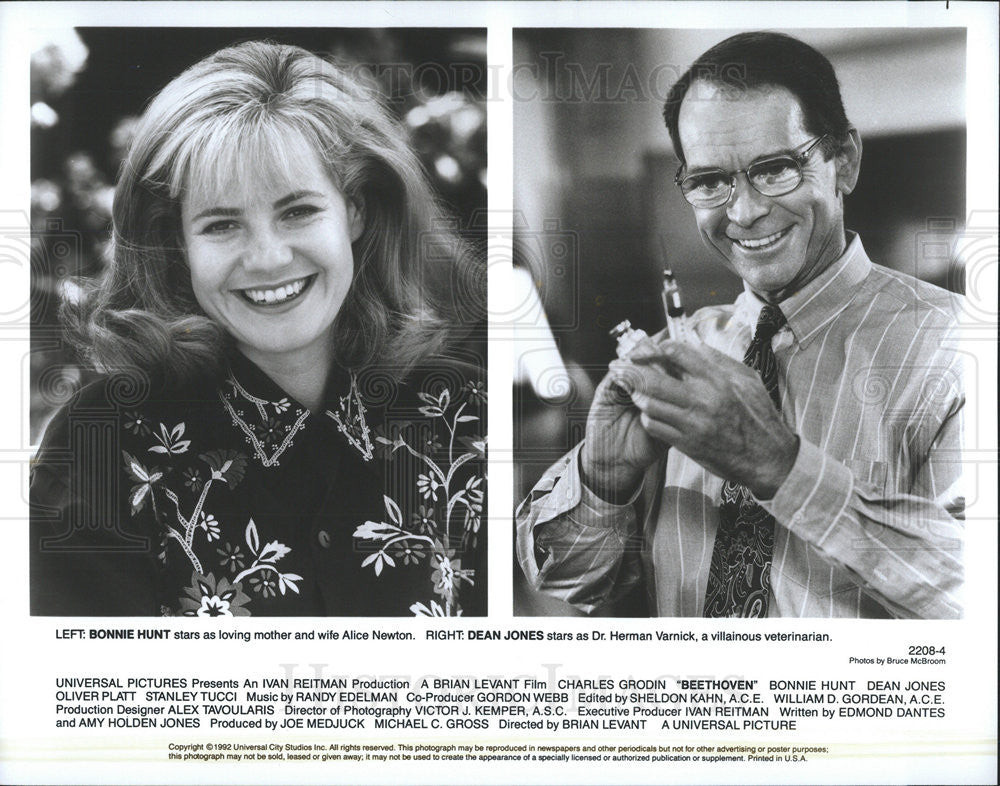 1992 Press Photo Beethoven Film Bonnie Hunt Dean Jones Character Portraits - Historic Images