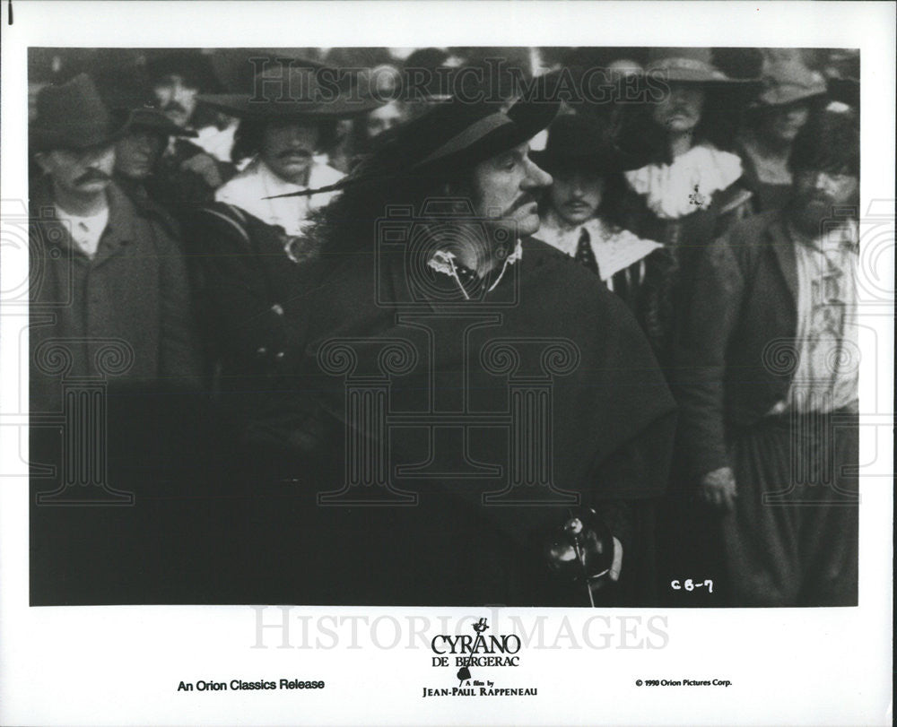 1990 Press Photo Gerard Depardieu Actor Star Cyrano De Bergerac Film Movie - Historic Images