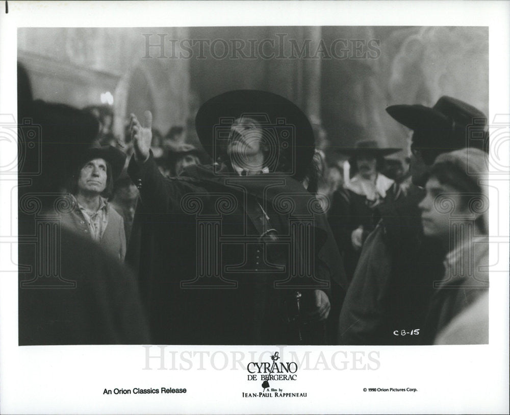 1990 Press Photo Gerard Depardieu Actor Star Cyrano De Bergerac Movie Film - Historic Images