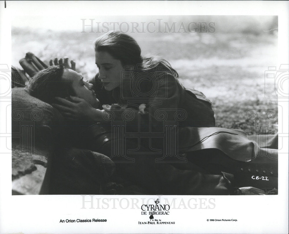 1990 Press Photo Vincent Perez Actor Anne Brochet Actress Cyrano De Bergerac - Historic Images