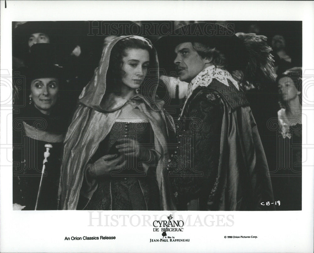 1990 Press Photo Josiane Stoleru Anne Brochet Vincent Perez Cyrano De Bergerac - Historic Images