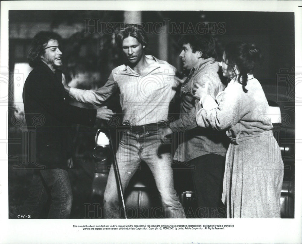 1981 Press Photo Jeff Bridges Actor John Heard LIsa Eichhorn Cutter&#39;s Way Film - Historic Images