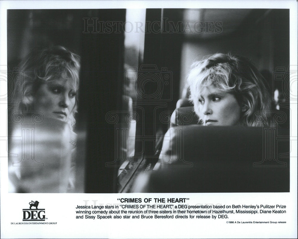 1986 Press Photo Crimes of the Heart Jessica Lange - Historic Images