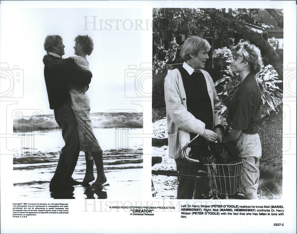 1984 Press Photo Peter O&#39;Toole &amp; Mariel Hemingway Star In Creator - Historic Images