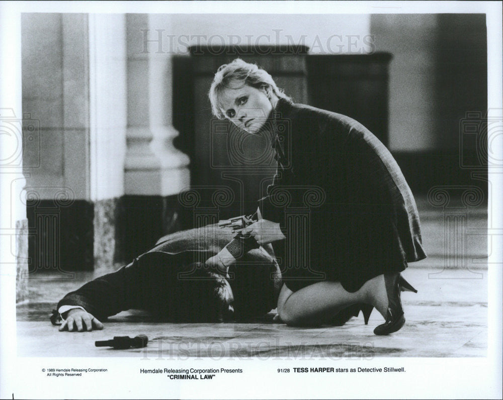 1989 Press Photo Tess Harper Actress Detective Stillwell Criminal Law Movie Film - Historic Images