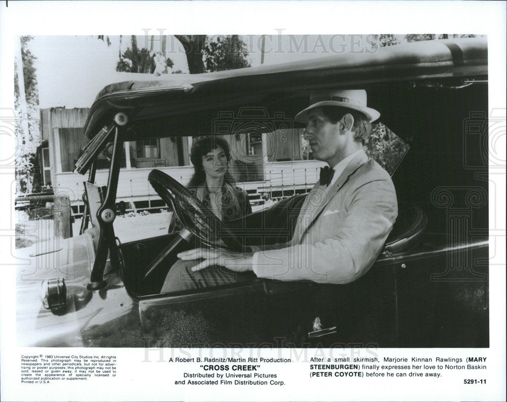 1983 Press Photo Cross Creek Film Mary Steenburgen Peter Coyote Love Profession - Historic Images