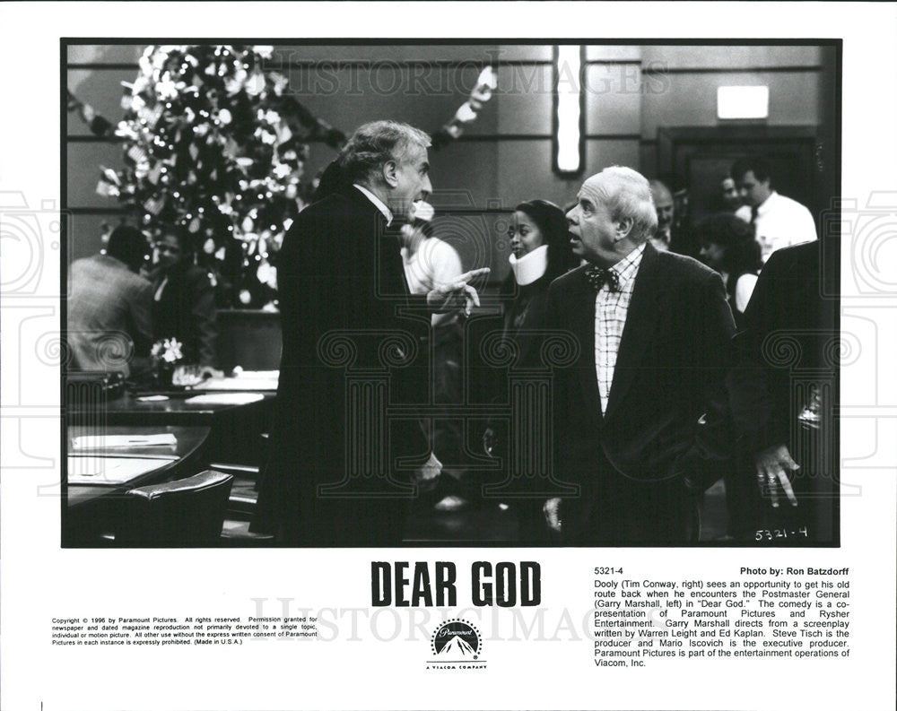 1996 Press Photo Dear God Film Garry Marshall Tim Conway Confrontation Scene - Historic Images