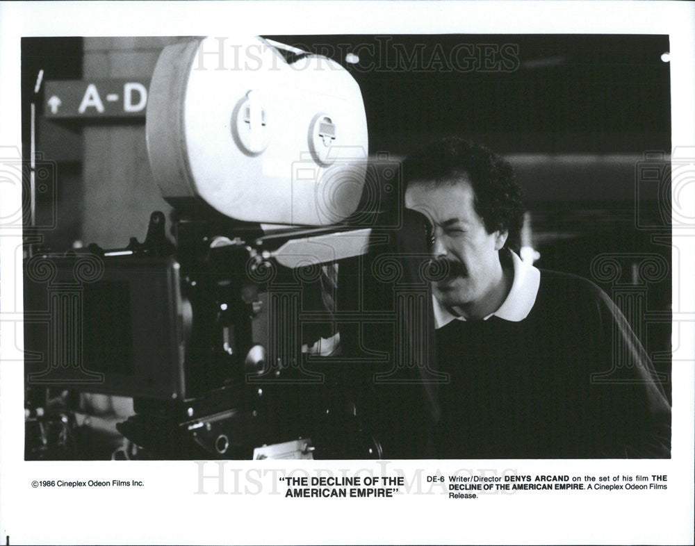 1986 Press Photo Decline Of The American Empire Film Director Denys Arcand - Historic Images