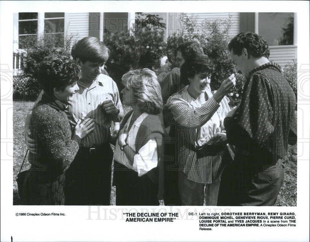 1986 Press Photo Dorothee Berryman &quot;The Decline of the American Empire&quot; - Historic Images