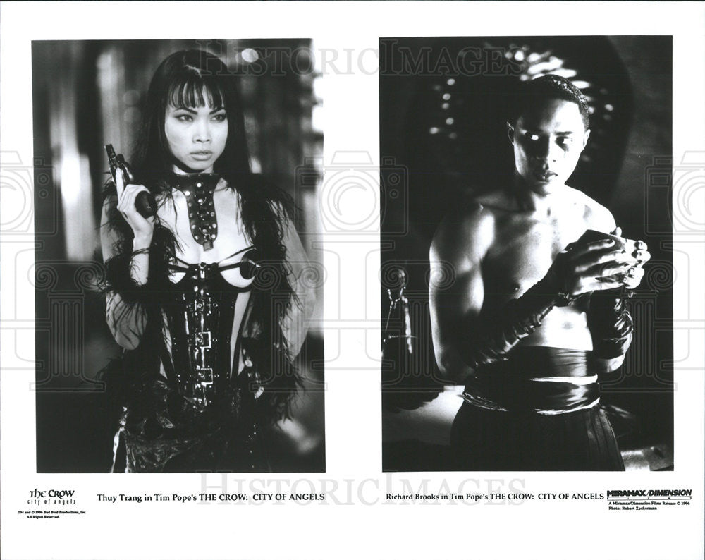 1996 Press Photo Richard Brooks Actor Thuy Trang Actress Crow City Angels Movie - Historic Images