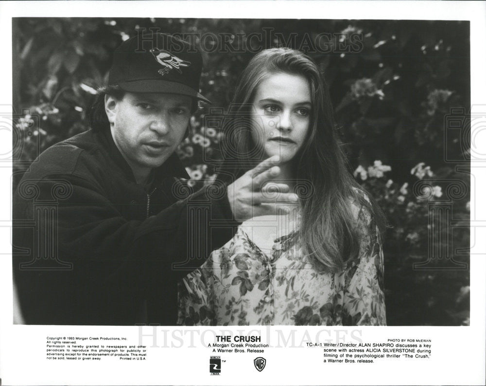 1993 Press Photo Alan Shapiro Writer Director Alicia Silverstone Actress Crush - Historic Images