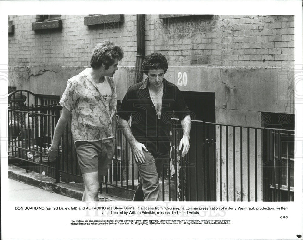 1980 Press Photo Don Scardino & Al Pacino In "Cruising" - Historic Images