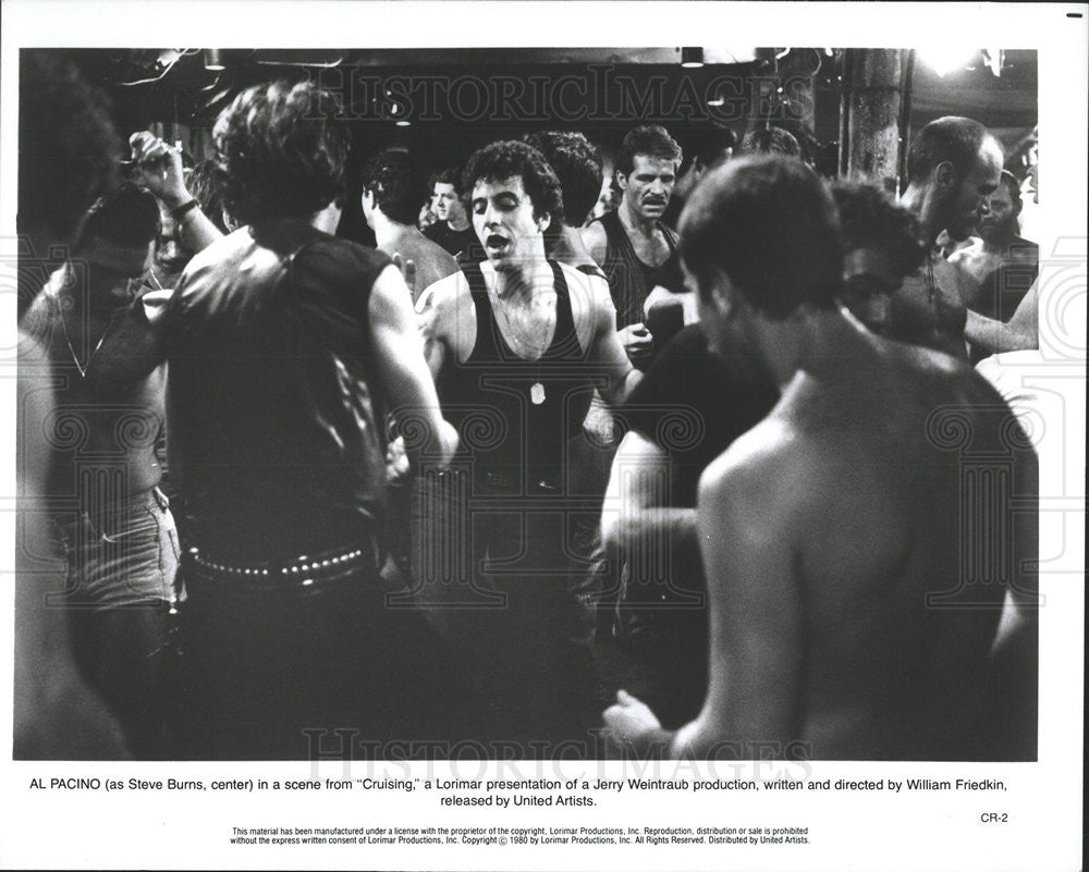 1980 Press Photo Al Pacino Actor Thriller Murder Film Gay Bar Scene - Historic Images