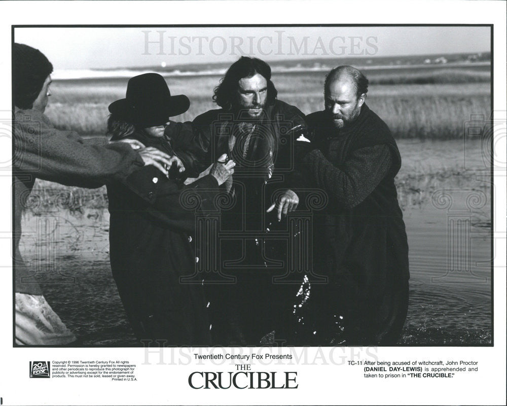 1996 Press Photo Daniel Day Lewis Stars As John Proctor In &quot;The Crucible&quot; - Historic Images