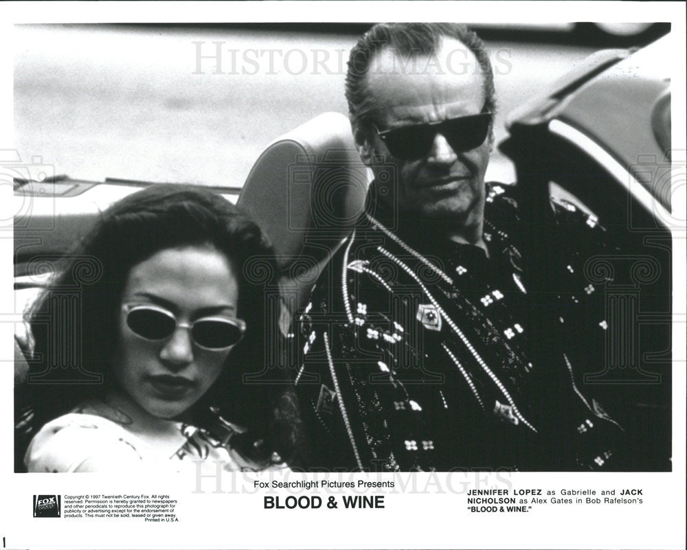 1997 Press Photo Jennifer Lopez As Gabrielle &amp; Jack Nicholson As Alex Gates - Historic Images