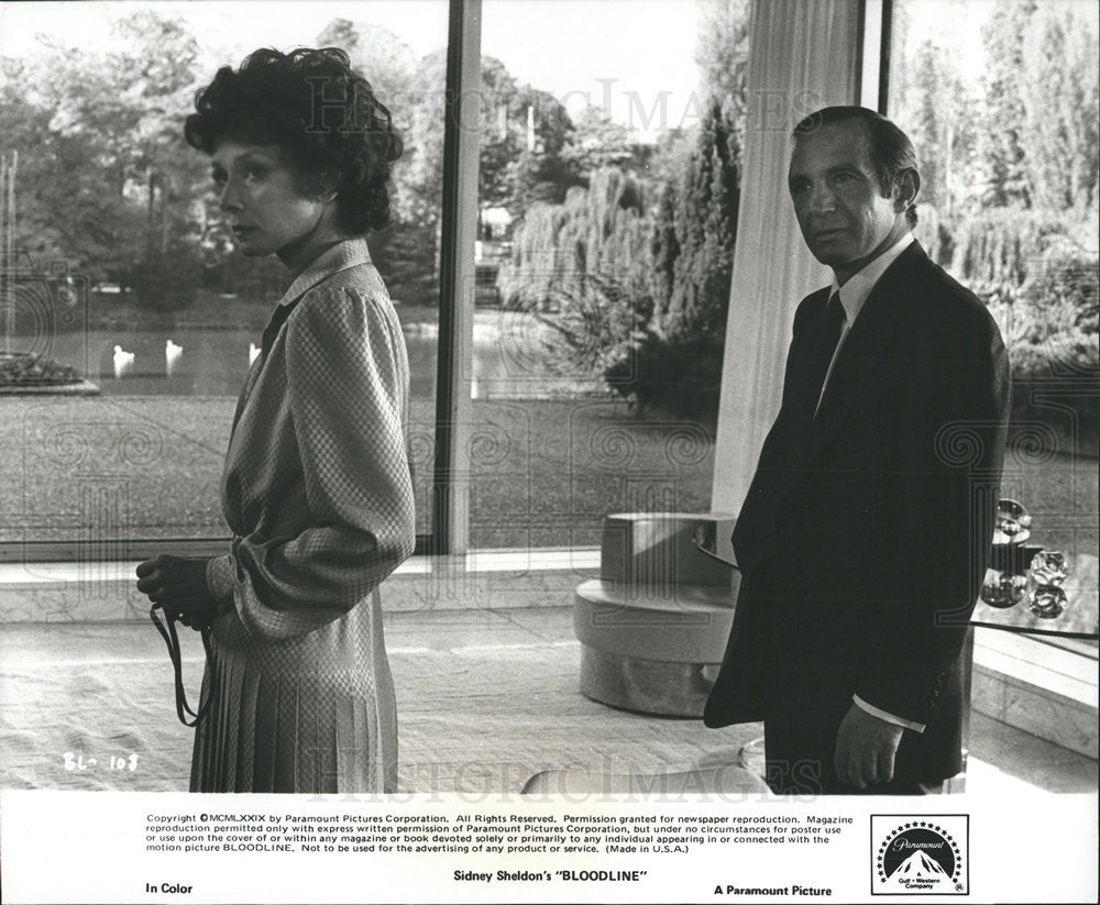 1979 Press Photo Audrey Hepburn &amp; Ben Gazzara In  &quot;Sidney Sheldon&#39;s Bloodline&quot; - Historic Images