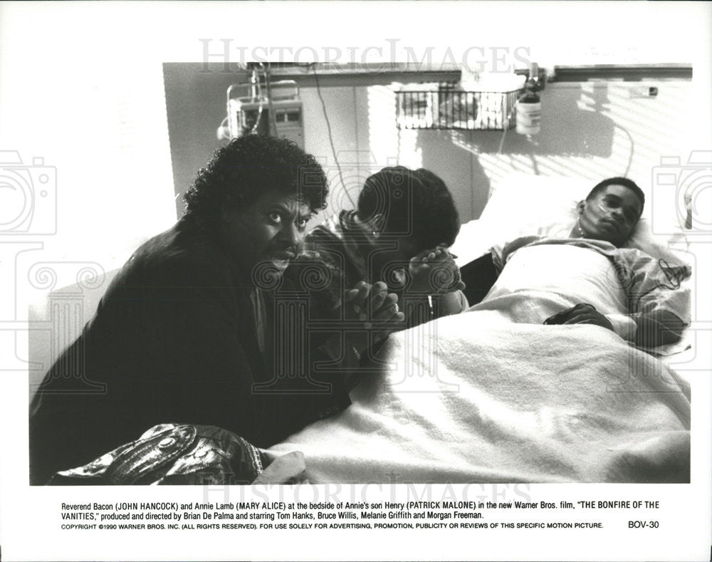 1990 Press Photo John Hancock Actor Mary Alice Patrick Malone Bonfire Vanities - Historic Images