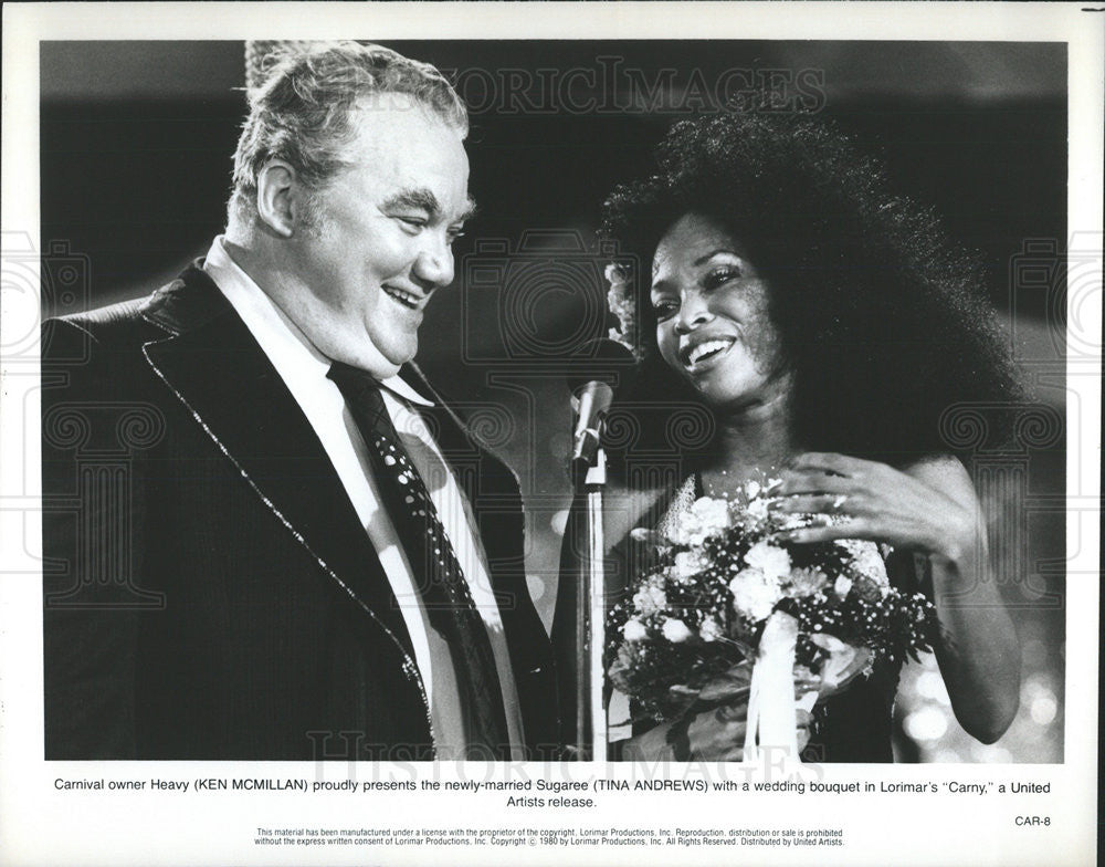 1980 Press Photo Ken McMillan, Tina Andrews in "Carny" - Historic Images