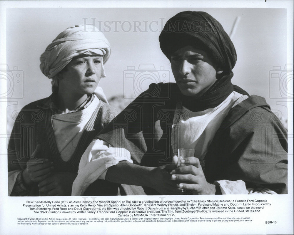 1983 Press Photo Film The Black Stallion Returns Kelly Reno Vincent Spano - Historic Images