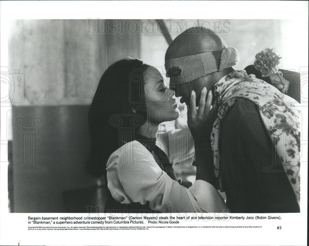 1994 Press Photo Damon Wayans, Robin Givens in &quot;Blankman&quot; - Historic Images