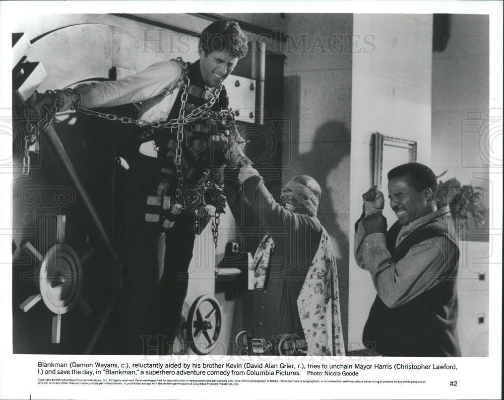 1994 Press Photo Damon Wayans, David Alan Grier, Christopher Lawford &quot;Blankman&quot; - Historic Images