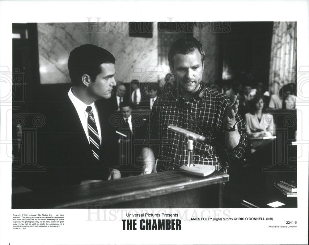 1996 Press Photo James Foley Director Chris O&#39;Donnell Actor Chamber Drama Film - Historic Images