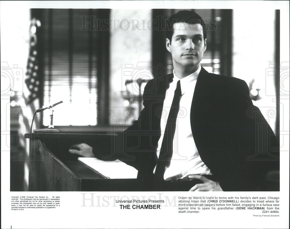 1996 Press Photo Chris O&#39;Donnell Actor Drama Thriller Movie Chamber Film - Historic Images