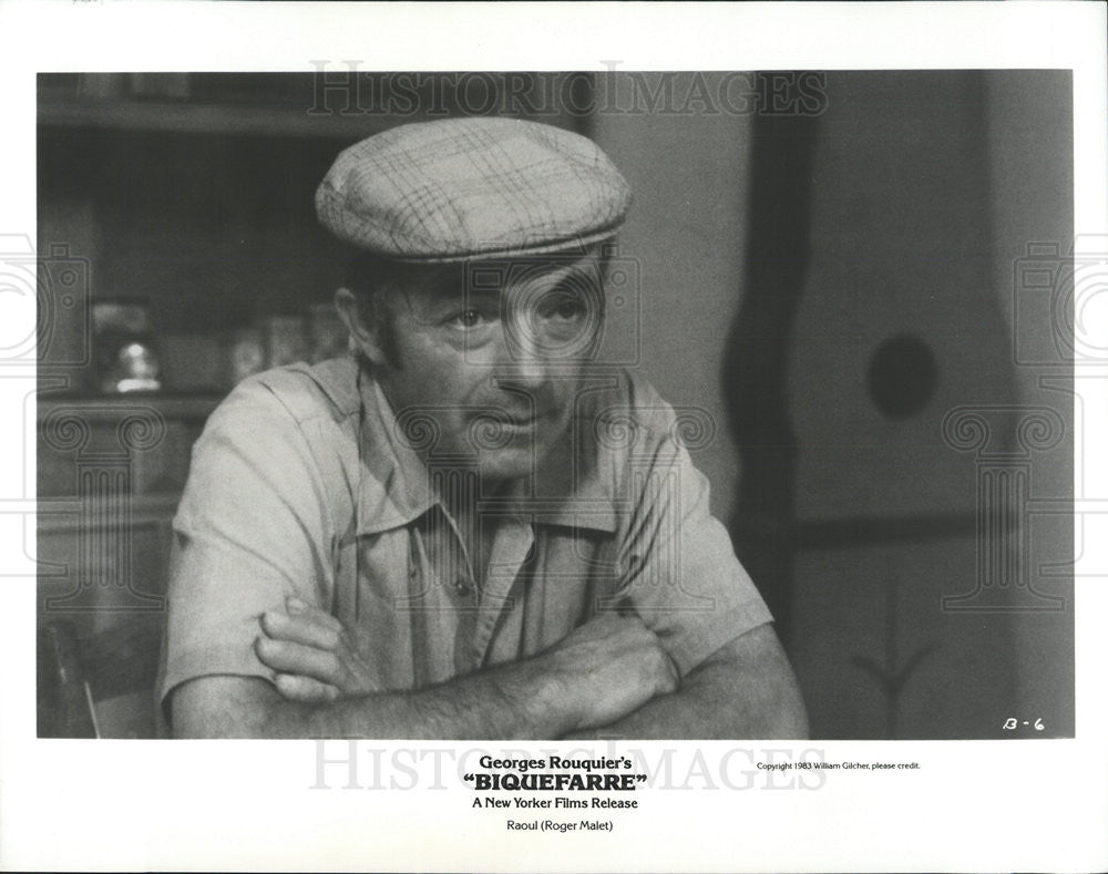 1983 Press Photo Film Georges Rouquier&#39;s Biquefarre Star Roger Malet - Historic Images