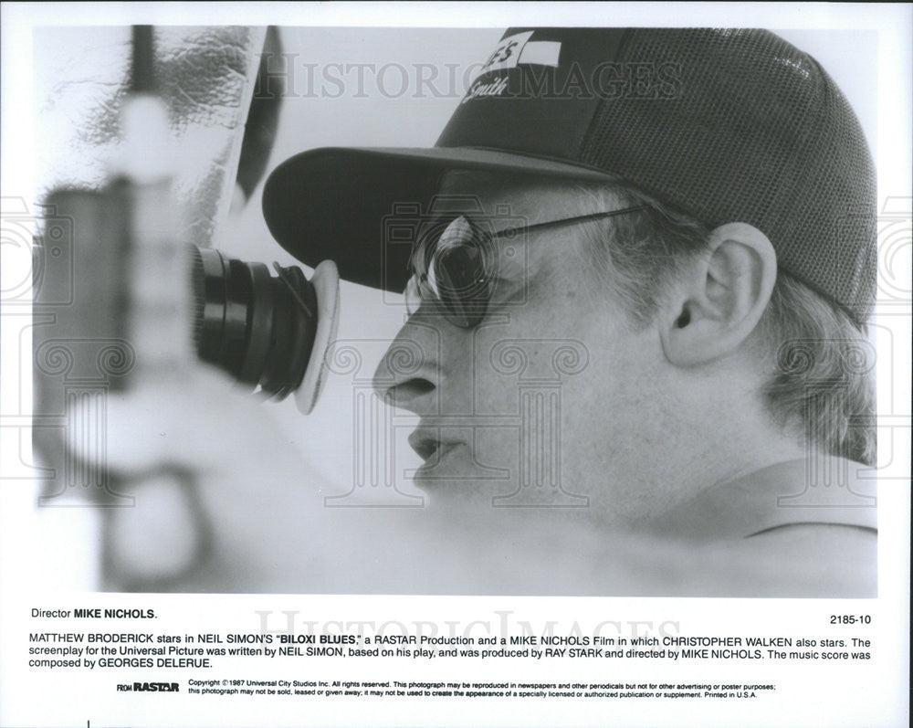 1987 Press Photo Film Biloxi Blues Director Mike Nichols Stars Matthew Broderick - Historic Images