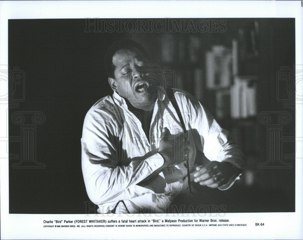 1988 Press Photo Forest Whitaker Actor Charlie Bird Parker Biographical Film - Historic Images