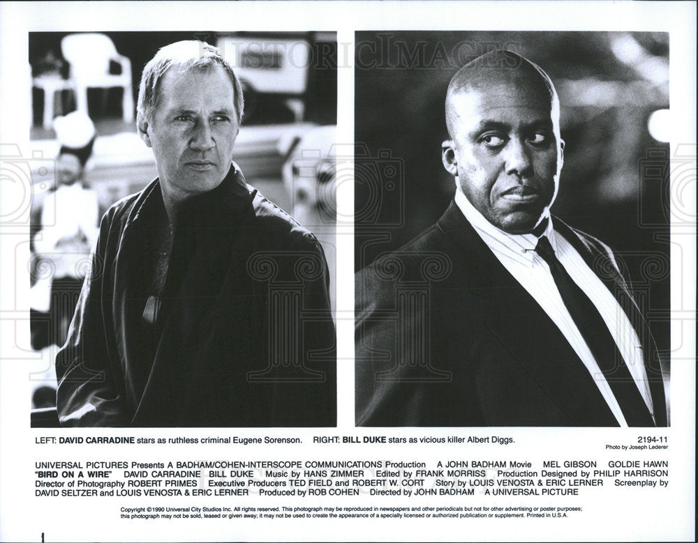 1990 Press Photo David Carradine Bill Duke - Historic Images