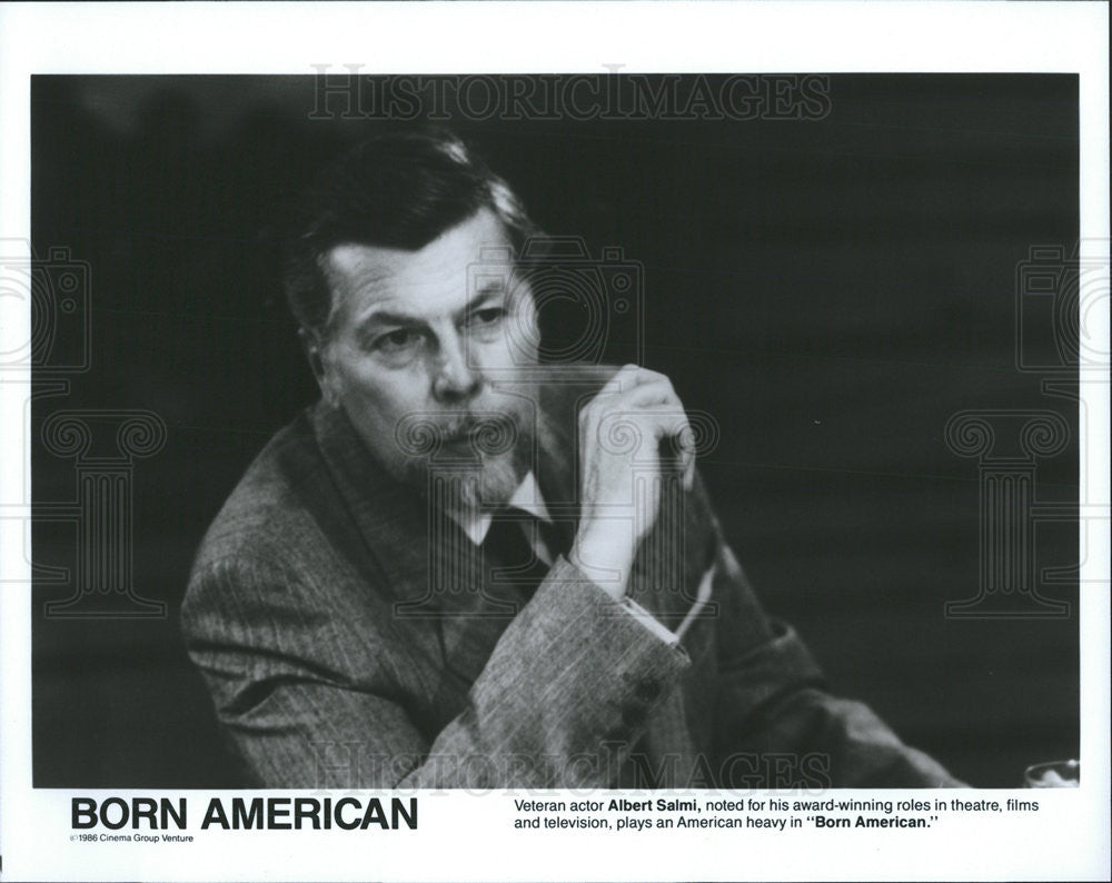 1986 Press Photo Born American Albert Salmi - Historic Images