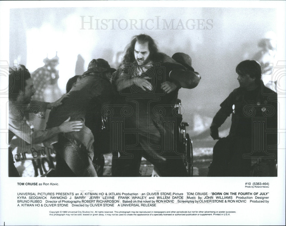 1989 Press Photo Born on the Fourth of July Tom Cruise - Historic Images