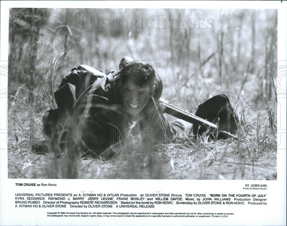 1989 Press Photo Born on the Fourth of July Tom Cruise - Historic Images