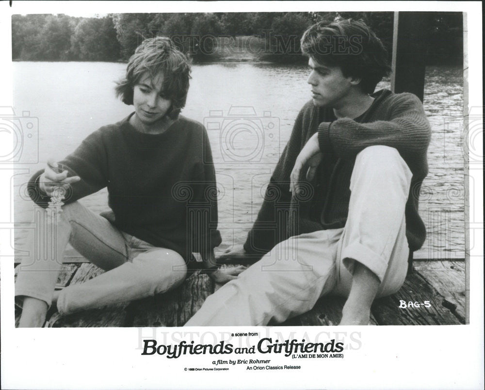 1986 Press Photo Emmanuelle Chaulet &amp; Eric Viellard In Boyfriends &amp; Girlfriends - Historic Images