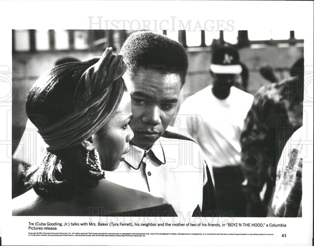 1991 Press Photo Boyz N The Hood Cuba Gooding Jr. Tyra Ferrell - Historic Images