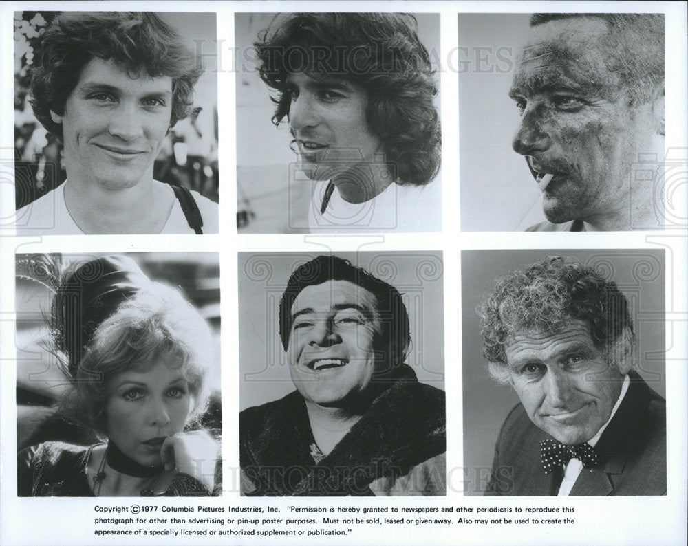 1977 Press Photo Andrew Stevens, Michael Lembeck & James Whitmore, Jr. - Historic Images