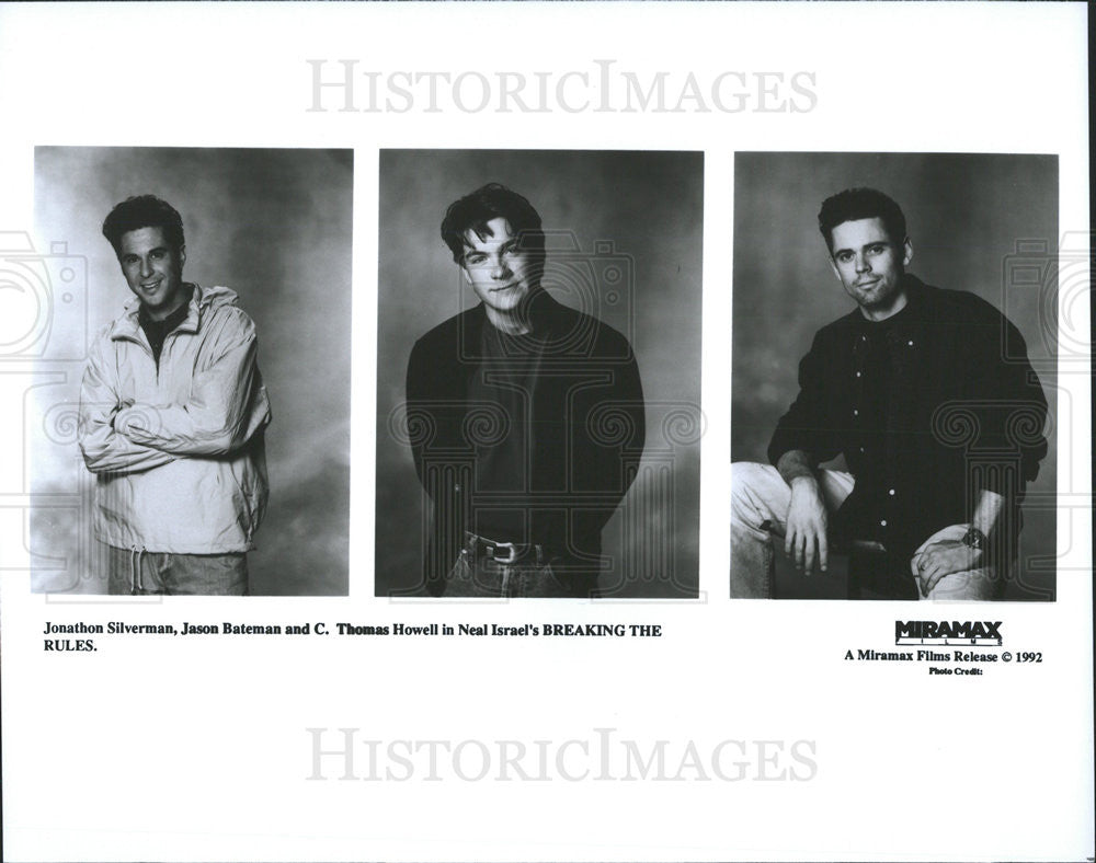 1992 Press Photo Breaking The Rules Jonathon Silverman Jason Bateman C. Thomas - Historic Images