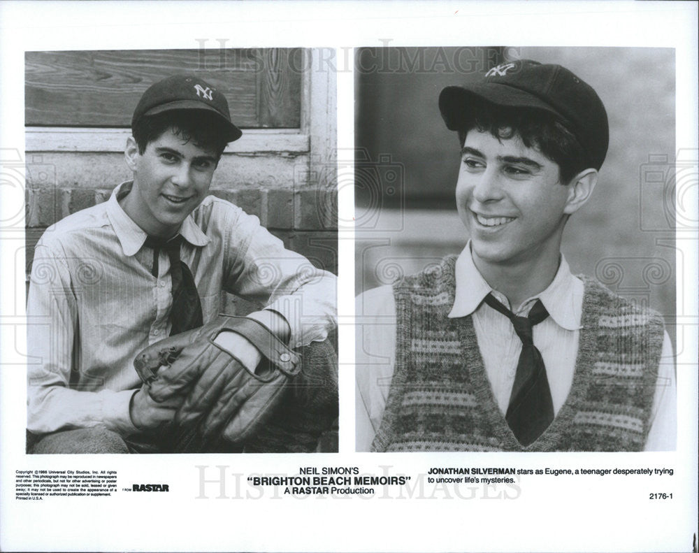 1986 Press Photo Jonathan Silverman Stars As Eugene In &quot;Brighton Beach Memoirs&quot; - Historic Images