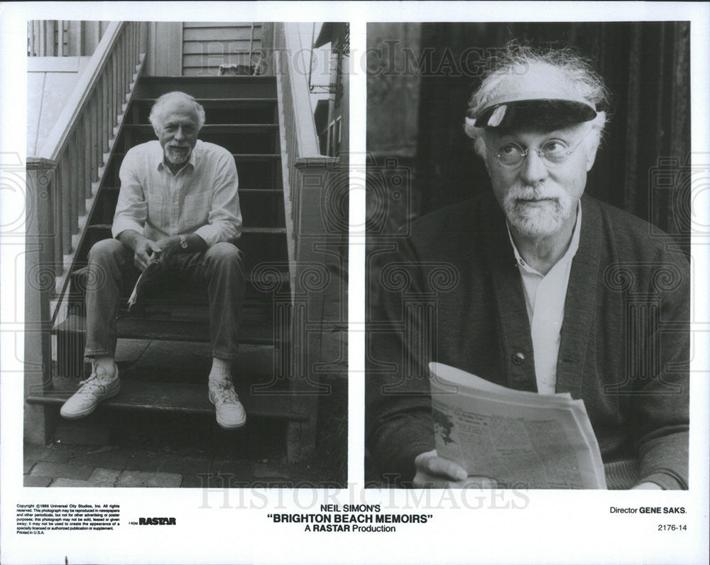 1986 Press Photo Director Gene Saks - &quot;Brighton Beach Memoirs&quot; - Historic Images