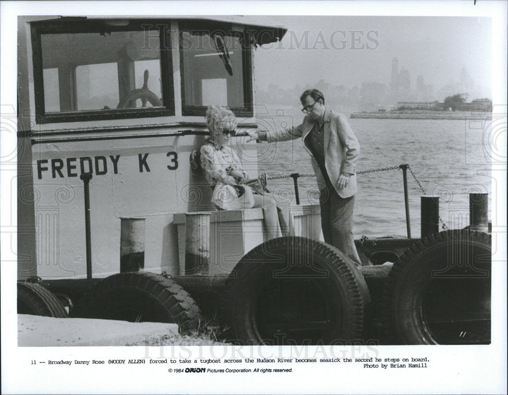 1984 Press Photo Danny Rose Woody Allen Broadway - Historic Images