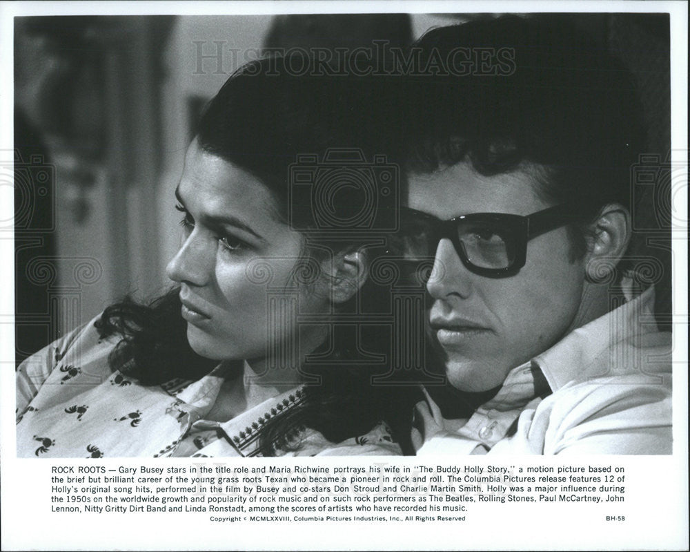 1978 Press Photo The Buddy Holly Story Gary Busey Maria Richwine Don Stroud - Historic Images